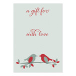 Lovebirds Christmas Gift Tag business cards