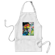 Lovebirds n Orchids Tropical Art Apron