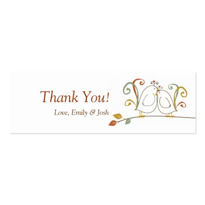 Lovebirds on Branches Gift Tags Business Card by paisleyinparis