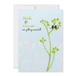 Lovebirds (Powder Blue) Personalized Announcements