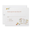 Lovebirds RSVP card invitations