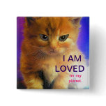 "LOVED" - Alien Kitten buttons
