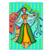 Lovely Belly Dancing Girl Card