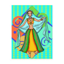 Lovely Belly Dancing Girl Postcard