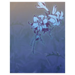 lovely blue wild flowers design flyer