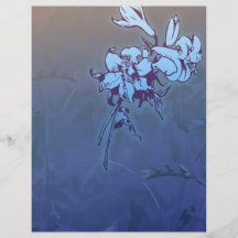 lovely blue wild flowers design flyer design