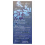 lovely blue wild flowers design wedding customized rack card