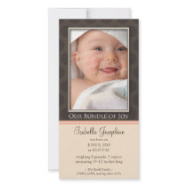 Lovely Bundle of Joy Birth Announcement :: peach Photo Cards