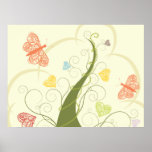 lovely butterfly tree posters