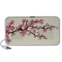 Lovely Cherry Blossoms Doodle Speaker (pink)