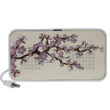 Lovely Cherry Blossoms Doodle Speaker (purple)