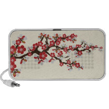Lovely Cherry Blossoms Doodle Speaker (red)