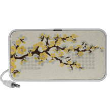Lovely Cherry Blossoms Doodle Speaker (yellow)
