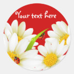 Lovely Daisies and Ladybugs Stickers stickers