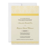 Lovely Damask Wedding Invitation (lemon/cream)