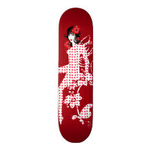 Lovely Floral Retro Polka Dot Fairy Skateboard Decks