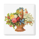 Lovely Flowers and Bird Magnet