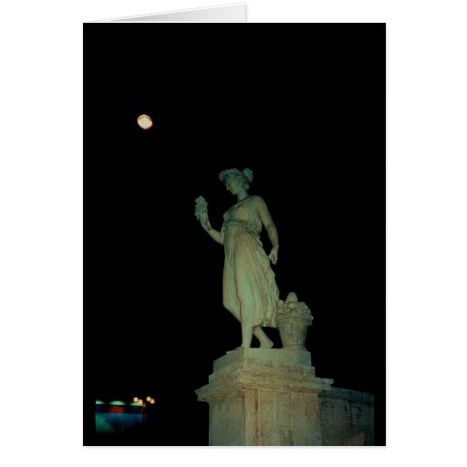 Lovely Girl Statue Greeting Card