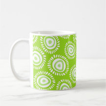 Lovely green funky flowers Mug