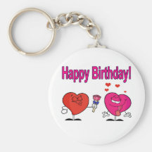 Lovely Heart Giving Flowers To The Lady Heart Key Chains