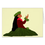 Lovely Hula Wahine (lady) blank card