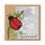 Lovely lady bug, template magnet