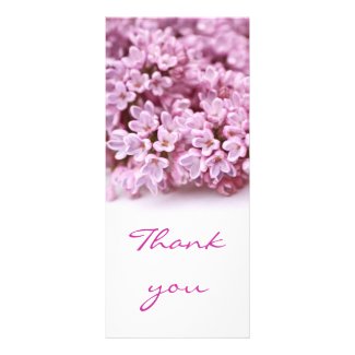 Lovely lilac Thank you card Rack Card Template