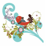 lovely little bird in a tree vector photo sculptures