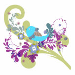 lovely little blue bird vector photo cut out