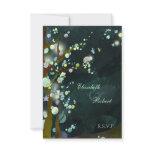Lovely Night Tree Wedding RSVP Cards (3.5x5) invitations