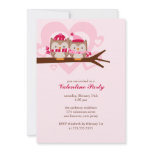 Lovely Owl Couple Valentines Day Party invitations