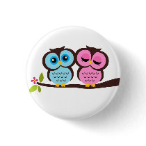 Lovely Owls Pinback Button