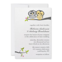 Lovely Owls Custom Wedding Invitation