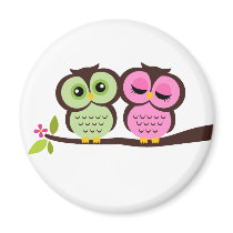 Lovely Owls Magnet