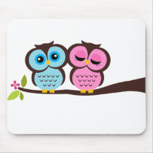 Lovely Owls Mousepads