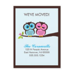 Lovely Owls Moving Announcements Post Cards