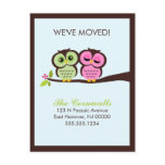 Lovely Owls Moving Announcements postcards
