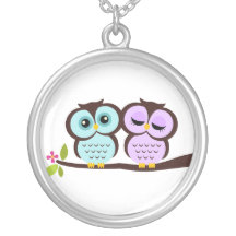 Lovely Owls Personalized Necklace