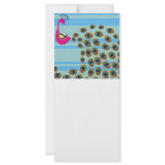 lovely peacock on blue stripes customised rack card