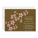 Lovely Pink Cherry Blossom Wedding Invitation