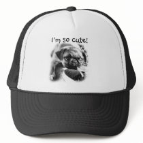 Lovely Playfull Mops Mesh Hat