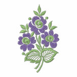 Lovely Purple Floral Embroidered Tees and Sweats embroidered shirts