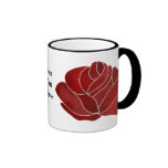 lovely red rose mugs