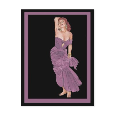 Lovely Rita pinup girl Post Card by redqueenself