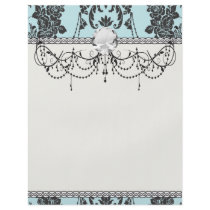 Lovely rose black and baby blue damask full colour flyer