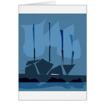 *LOVELY SHIPS BY ALBRUNO* GREETING CARD