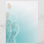 lovely soft fern plant floral design flyer design