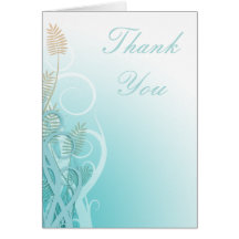 lovely soft fern plant floral design wedding greeting card