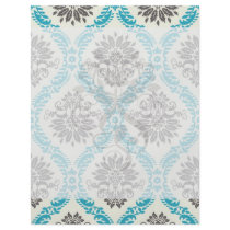 lovely taupe cream tiffany blue ornate damask full color flyer
