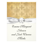 lovely vintage distressed gold damask custom invite